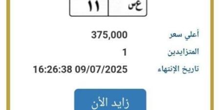 اقتربت من نصف مليون جنيه.. «المرور» تطرح التزايد على لوحة سيارة مميزة - كورة نيوز