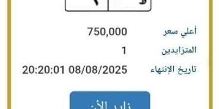 اقتربت من مليون جنيه.. «المرور» تطرح التزايد على لوحة سيارة مميزة - كورة نيوز