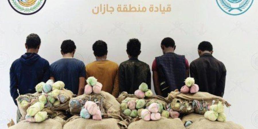 ضبط 6 أشخاص لتهريبهم كمية من نبات القات المخدر بمنطقة جازان - كورة نيوز